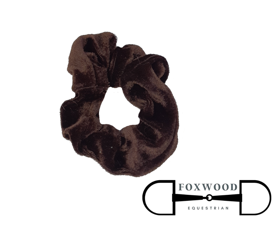 Brown Velour Scrunchie Foxwood Equestrian | Showing Tack and Saddlery Store