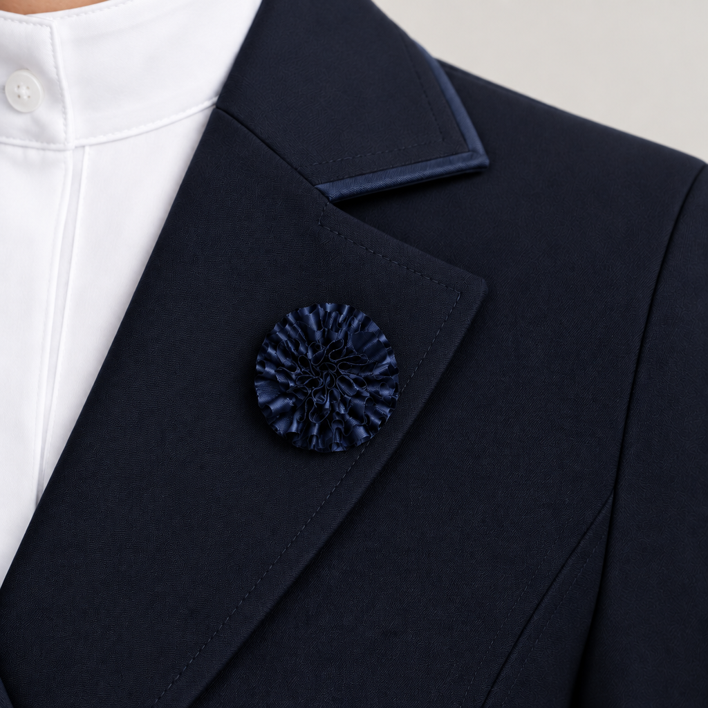 Large Satin Fabric Lapel-Navy Hurlford