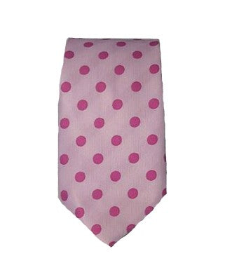 Pink and Pink Spot Tie