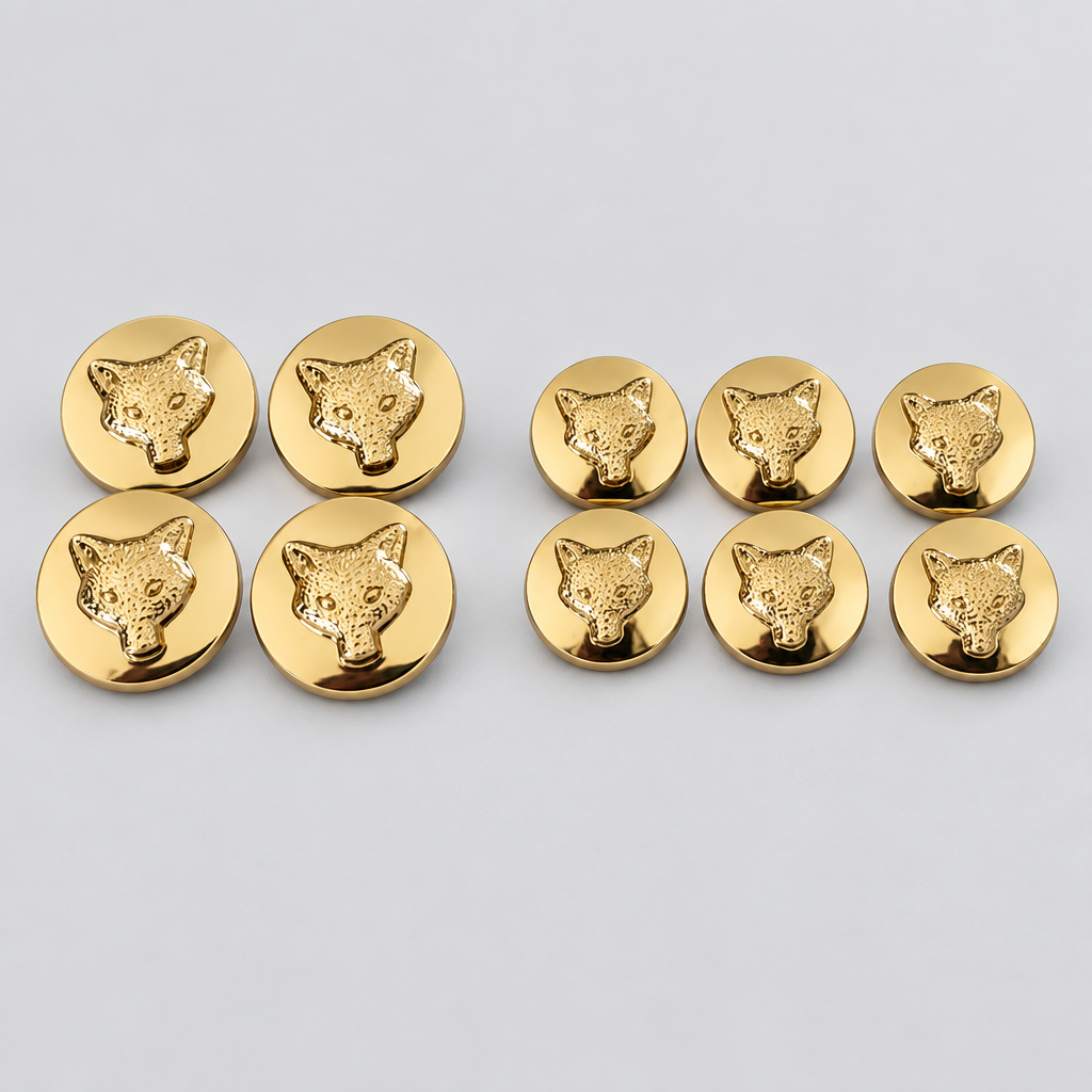 Foxhead Button Set Gold Hurlford