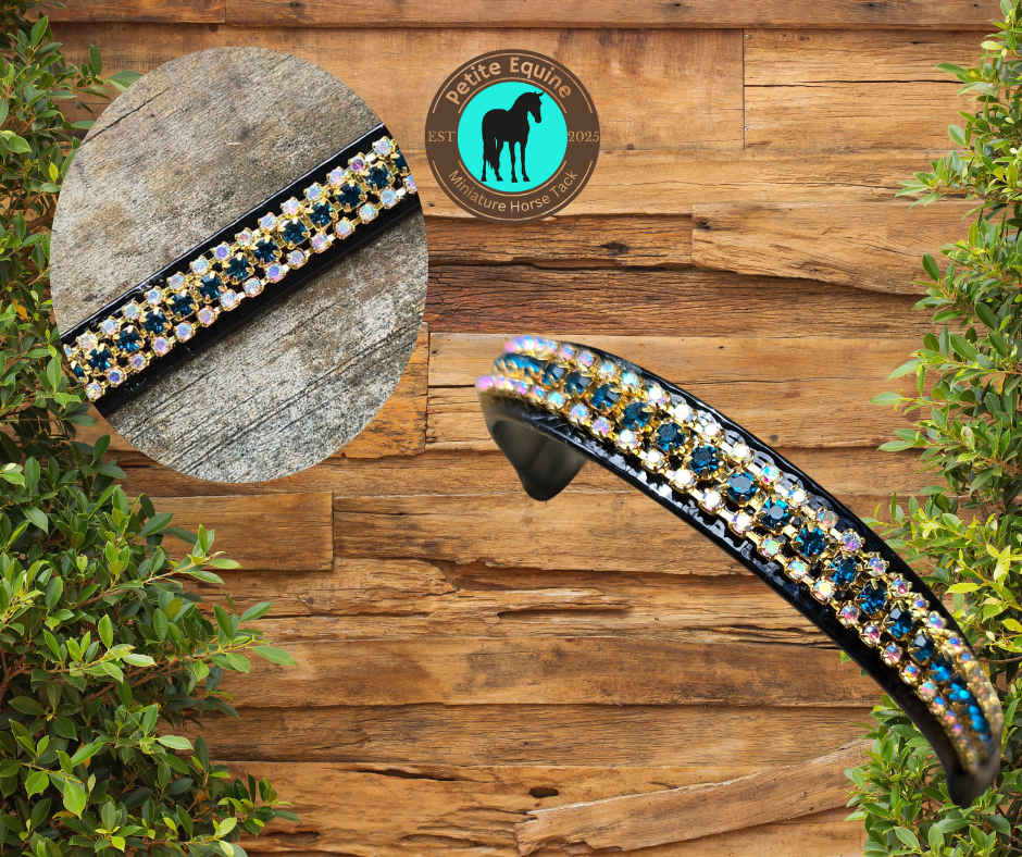 J Hook Noseband -Sapphire Petite Equine