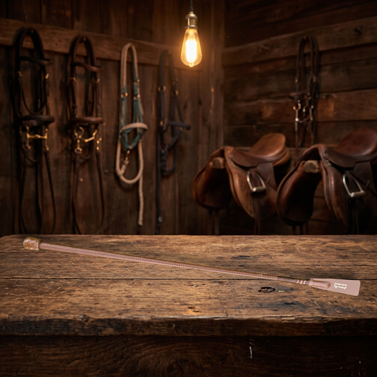 County Plaited Top English Leather Show Whip  Foxwood Equestrian | Showing Tack and Saddlery Store