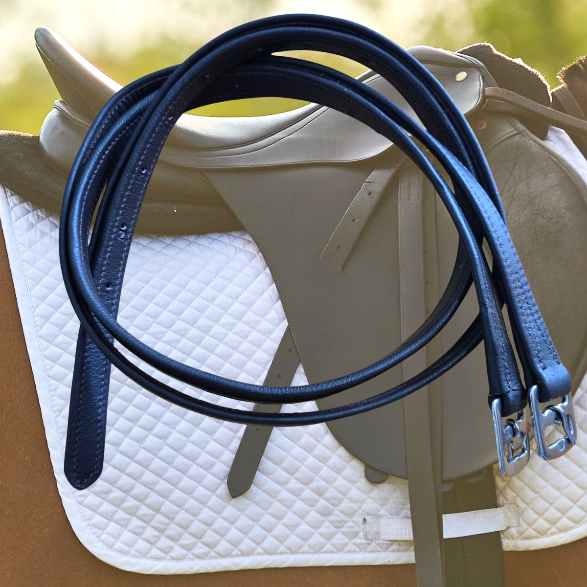 Hurlford Fine Childs Stirrup Leathers| 110cm  Foxwood Equestrian | Showing Tack and Saddlery Store