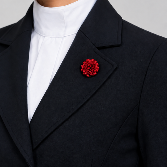 Large Satin Fabric Lapel |Red  Foxwood Equestrian | Showing Tack and Saddlery Store