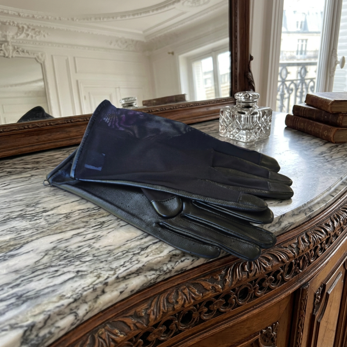 Hurlford Cool Mesh Gloves Adults | Black  Foxwood Equestrian | Showing Tack and Saddlery Store