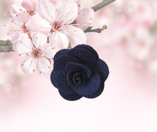 Teen Or Adult Fabric Lapel - Navy Hurlford