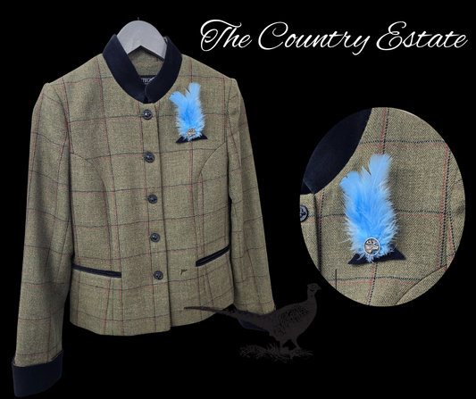 Feather Hat Or Lapel Pin - Light Blue Foxwood Equestrian - Saddlery Tack and Feed Store