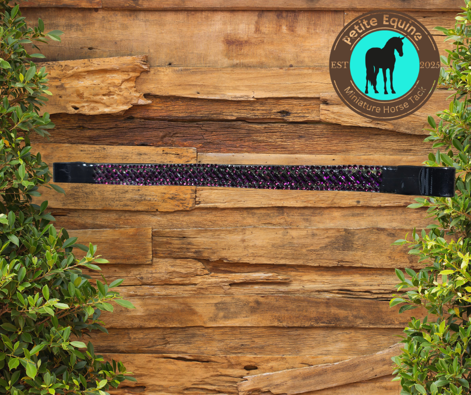 J Hook Noseband - Grape Petite Equine
