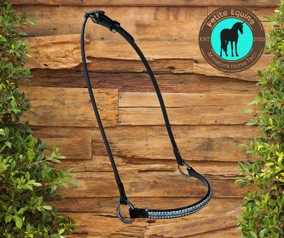 Crown Miniature Horse Show Halters - Ocean Blue Petite Equine