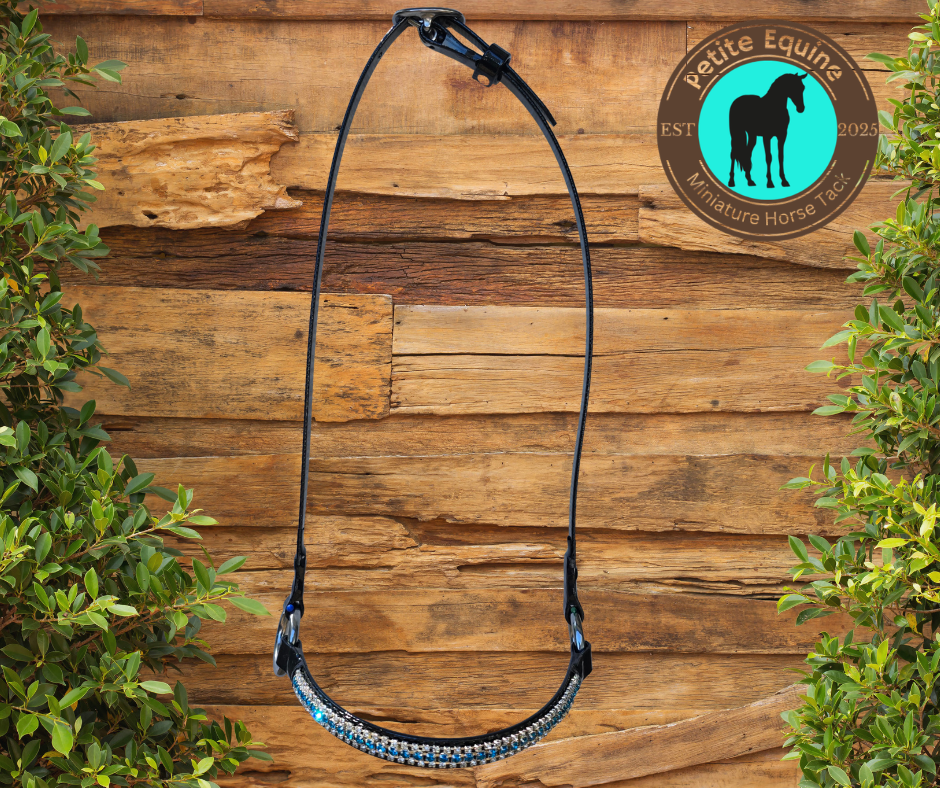 Crown Miniature Horse Show Halters - Ocean Blue Petite Equine