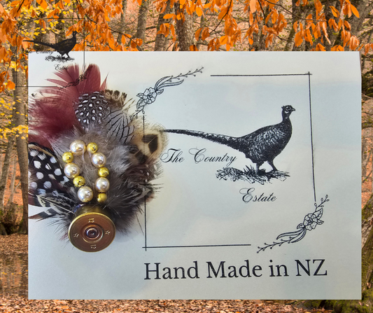 Feather Hat Pin- Small with stone detail The Country Estate