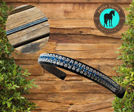 J Hook Noseband -Ocean Blue Petite Equine