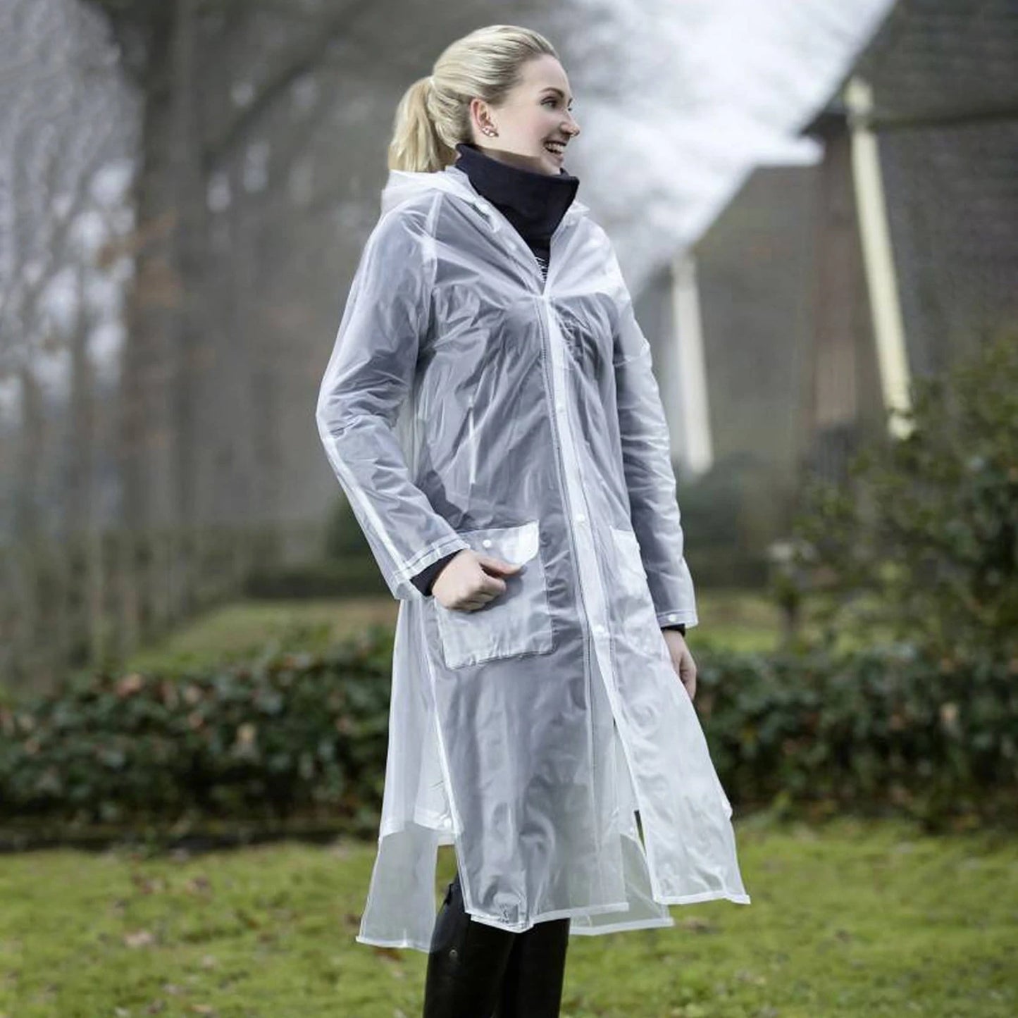 Clear Rain Coat Long Foxwood Equestrian Foxwood Equestrian Saddlery Showing Tack and Feed