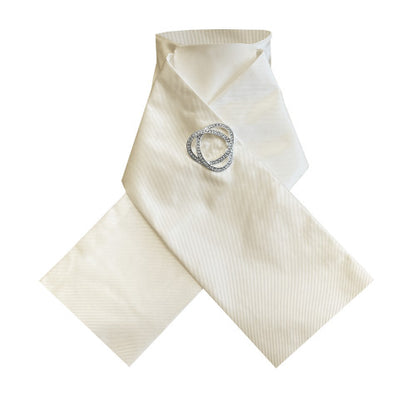 Adults Plain Stock Pre Tied Cream Equetech