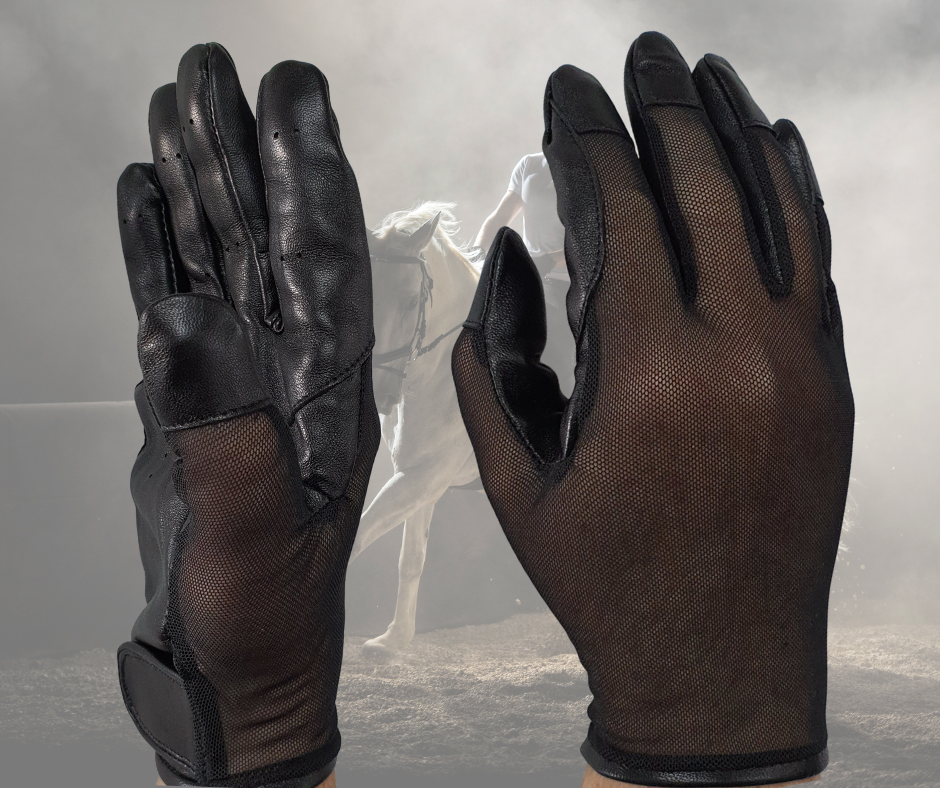 Hurlford Cool Mesh Gloves Adults Black Hurlford